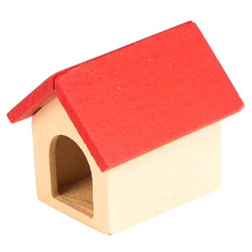 Gatuida Miniatur Hundehütte aus Holz Langlebiges Mini Puppenhaus Zubehör Vielseitig für Kinderzimmer Wohnzimmer und Küche Kreatives für Kleine Puppenhausliebhaber von Gatuida