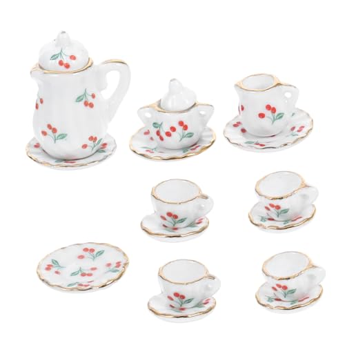 Gatuida Miniatur Keramik Teeservice Teilig Rote Kirschen Mini Teekrug Tassen Puppenhaus Küche Dekoration Detailreiches Puppengeschirr Zubehör Gatuida Miniatur Keramik Teeservice Teilig Rote Kirschen Mini Teekrug Tassen Puppenhaus Küche Dekoration Detailreiches Puppengeschirr Zubehör von Gatuida