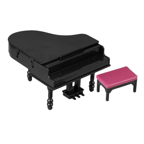 Gatuida Miniatur Klavier für Puppenhaus Dekoratives Musikinstrument mit Hocker Realistische Nachbildung Puppenhaus Zubehör für Kreative Szenen Gatuida Miniatur Klavier für Puppenhaus Dekoratives Musikinstrument mit Hocker Realistische Nachbildung Puppenhaus Zubehör für Kreative Szenen von Gatuida