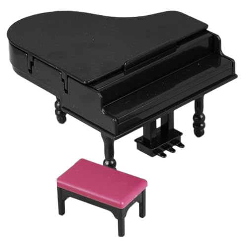 Gatuida Miniatur Klavier mit Hocker Detailgetreues Puppenhaus Musikinstrument Bruchfestes Mini Piano Zubehör für Kreative Hausdekoration Glatte Oberfläche für Mini Haus Accessoires Gatuida Miniatur Klavier mit Hocker Detailgetreues Puppenhaus Musikinstrument Bruchfestes Mini Piano Zubehör für Kreative Hausdekoration Glatte Oberfläche für Mini Haus Accessoires von Gatuida
