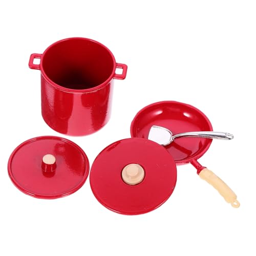 Gatuida Miniatur Kochgeschirr Set für Puppenhaus Mini Töpfe und Pfannen Realistische Küchenaccessoires für DIY Puppenhaus Dekoration und Spielzeuggestaltung von Gatuida