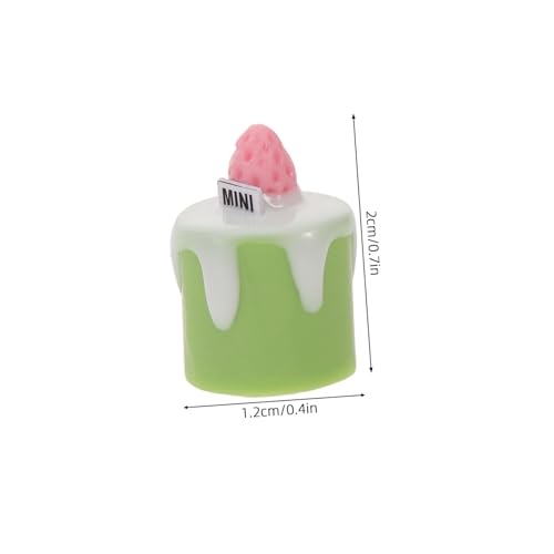 Gatuida Miniatur Kuchen Dekoration Realistische Matcha Dessert Nachbildung für Puppenhaus Deko Vielseitiges Kunstkuchen Ornament für Display Fotografie und DIY Miniatur Bäckerei Szenen von Gatuida