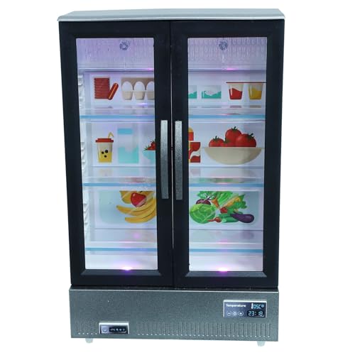 Gatuida Miniatur-Kühlschrank für Puppenhaus – Mini-Kühlschrankmodell – Küchengerätemöbel – Wohnzimmer-Spielzeugdekoration von Gatuida