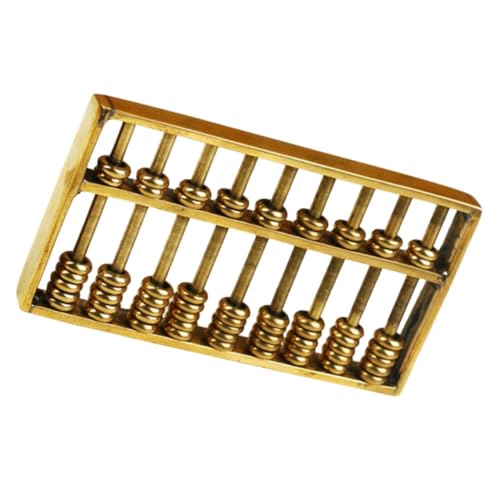 Gatuida Miniatur Messing Ornament Vintage Rechenhilfe Zählbrett Dekoration Desktop Sammelstück für Lernspielzeug von Gatuida