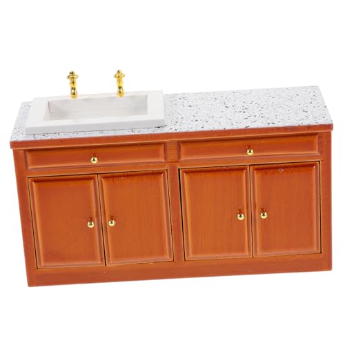 Gatuida Miniatur Möbel für Puppenhaus Retro Badezimmer Schrank mit Waschbecken Holz Möbel für Küche und Bad Kompakte und Elegante Deko für Puppenhäuser Gatuida Miniatur Möbel für Puppenhaus Retro Badezimmer Schrank mit Waschbecken Holz Möbel für Küche und Bad Kompakte und Elegante Deko für Puppenhäuser von Gatuida