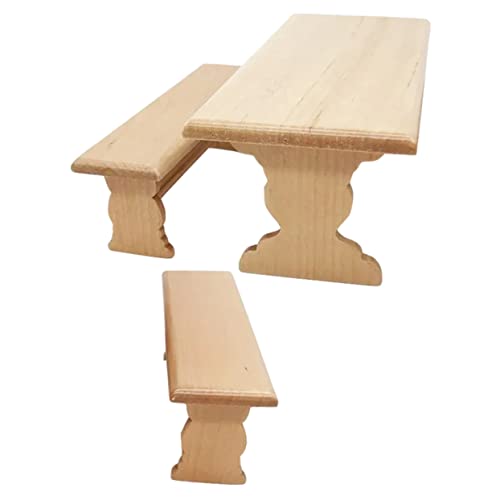 Gatuida Miniatur Möbelset Puppenhaus Maßstab Winziger Holztisch und Bank Dekoratives Miniatur für DIY Modellbau und Puppenhaus Zubehör Platzsparend und Vielseitig Einsetzbar Gatuida Miniatur Möbelset Puppenhaus Maßstab Winziger Holztisch und Bank Dekoratives Miniatur für DIY Modellbau und Puppenhaus Zubehör Platzsparend und Vielseitig Einsetzbar von Gatuida