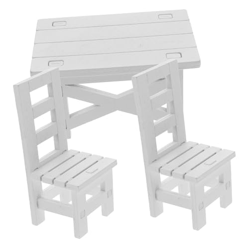 Gatuida Miniatur Möbelset für Puppenhäuser Teiliges Set aus Stühle Tisch Niedliche Tischdeko für Rollenspiele und Kreative Szenen von Gatuida