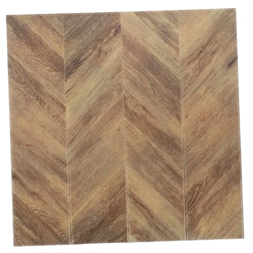 Gatuida Miniatur Puppenhaus Bodenbelag Vintage Stil Doppelseitige Mini Haus Realistische Holz und Fliesenoptik Geeignet für DIY Puppenmöbel und Miniaturlandschaften von Gatuida