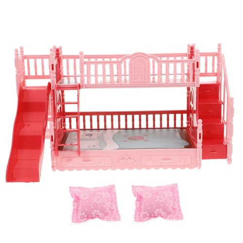 Gatuida Miniatur Puppenhaus Doppelstockbett Set mit Rutsche und Kissen Dekoratives Spielzeugbett für Mädchen Robuste Kunststoffausführung Kompatibel mit Miniaturmöbel Zubehör Kreatives Gatuida Miniatur Puppenhaus Doppelstockbett Set mit Rutsche und Kissen Dekoratives Spielzeugbett für Mädchen Robuste Kunststoffausführung Kompatibel mit Miniaturmöbel Zubehör Kreatives von Gatuida