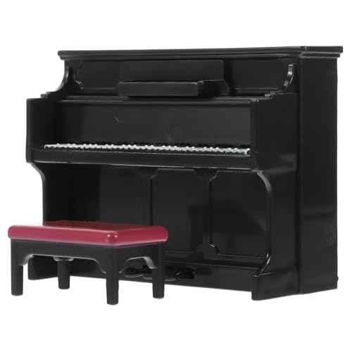 Gatuida Miniatur Puppenhaus Klavier Modell Mini Upright Piano mit Hocker und Notenständer Realistische Miniatur Möbeldekoration für Puppenhäuser Fotorequisiten DIY Projekte Leicht und Gatuida Miniatur Puppenhaus Klavier Modell Mini Upright Piano mit Hocker und Notenständer Realistische Miniatur Möbeldekoration für Puppenhäuser Fotorequisiten DIY Projekte Leicht und von Gatuida
