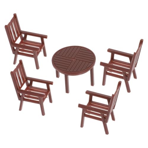 Gatuida Miniatur Puppenhaus Möbel Set Maßstab Miniatur Tisch und Stühle für Architektursandtisch Fotografie und Hobby Detaillierte Mini Szene Dekoration Gatuida Miniatur Puppenhaus Möbel Set Maßstab Miniatur Tisch und Stühle für Architektursandtisch Fotografie und Hobby Detaillierte Mini Szene Dekoration von Gatuida