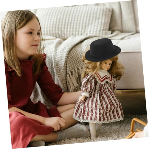Gatuida Miniatur Puppenhut Baumwolle Schwarzer Top Hut Kleine Puppe Hut für DIY Cosplay Party Dekoration und Plüschpuppen Zubehör Gatuida Miniatur Puppenhut Baumwolle Schwarzer Top Hut Kleine Puppe Hut für DIY Cosplay Party Dekoration und Plüschpuppen Zubehör von Gatuida