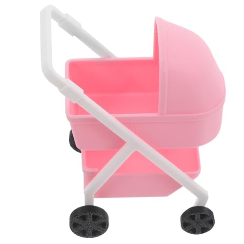 Gatuida Miniatur Puppenwagen Maßstab Realistisches Kinderwagenmodell für Puppenhaus Fördert Eltern Interaktion Sicher und Langlebig für Kleinkinder von Gatuida