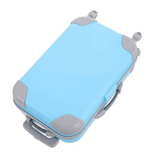 Gatuida Miniatur Reisekoffer für Puppen Authentischer Mini Trolley im Lake Design Vielseitiges Puppenhaus Zubehör Stilvolle Aufbewahrung für Puppenkleidung und Accessoires von Gatuida