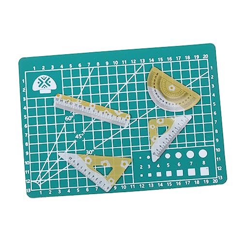 Gatuida Miniatur Ruler mit Mat Teiliges Puppenhaus Zubehör für DIY Bastelprojekte Langlebige und Plastik Ruler für Kreative Gestaltung und Dekoration von Gatuida