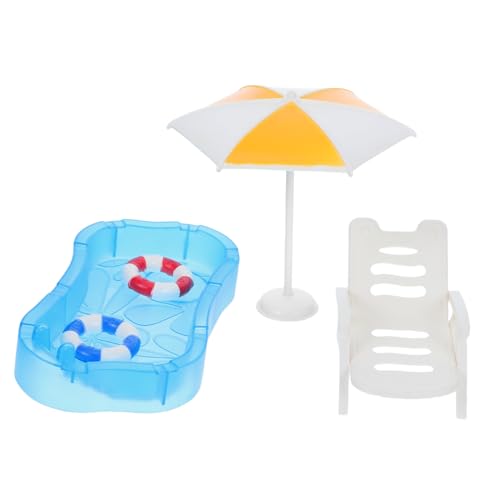 Gatuida Miniatur Schwimmbad Set Teilig mit Liegestuhl Sonnenschirm Schwimmring für Puppenhaus Detailreiche Farbenfrohe Strandmöbel Miniatur Dekoration für DIY Feengarten und Sammler Gatuida Miniatur Schwimmbad Set Teilig mit Liegestuhl Sonnenschirm Schwimmring für Puppenhaus Detailreiche Farbenfrohe Strandmöbel Miniatur Dekoration für DIY Feengarten und Sammler von Gatuida