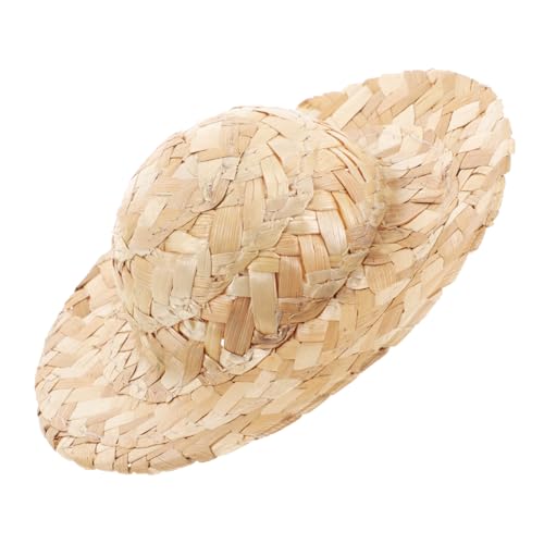 Gatuida Miniatur Strohhüte für Puppen Handgewebte Strickmützen für DIY Projekte Süße Dekoration für Ente und Puppenaccessoires von Gatuida
