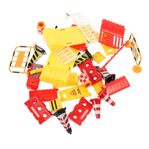 Gatuida Miniatur Verkehrsschilder Teilig Simulation Straßenblock für Leichtes Robustes Material Pädagogisches Verkehrszeichen Modell für Eltern Junge Mädchen Spiel von Gatuida