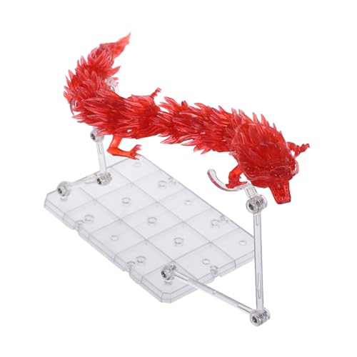 Gatuida Modell Darstellung für Action Figuren Einstellbarer Dekorativer Roter Dracheneffekt aus Kunststoff Stabiles Display Zubehör für Sammler und Modellbau Enthusiasten von Gatuida