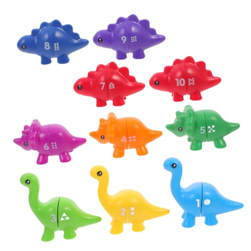 Gatuida Montessori Dinosaurier Zahlenspiel mit Aufbewahrungsbeutel Lernspielzeug für Zahlen Dinosauriererkennung Kreative Sortier Zuordnungsspiele für Vorschulkinder von Gatuida