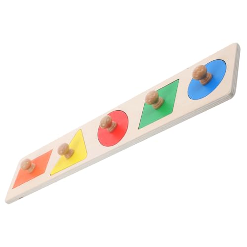 Gatuida Montessori Holz Steckpuzzle mit Knöpfen Form und Farbspielzeug für Kleinkinder Lernspielzeug Problemlösung und Sensorischer Entwicklung von Gatuida