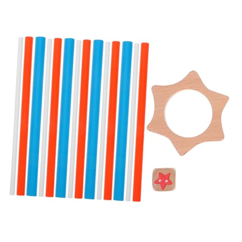 Gatuida Montessori Holzspielzeug Balance Stäbchen Interaktives Lernspiel für Erwachsene Geduld Koordination Farbige Stäbchen Familienspiel für Zuhause Party Reisen von Gatuida