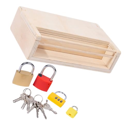Gatuida Montessori Holzspielzeug Schloss und Schlüssel Lernspielzeug für Kleinkinder Jahre Sicher mit Farbigen Formen Fördert Feinmotorik Kreativität und Eltern Junge Mädchen Interaktion von Gatuida