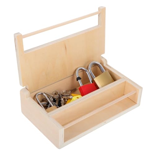 Gatuida Montessori Holzspielzeug Set Konzentrationsfördernde Schließbox mit Verschiedenen Schlössern Interaktives Lernspielzeug für Verbesserung von Geduld und Feinmotorik Gatuida Montessori Holzspielzeug Set Konzentrationsfördernde Schließbox mit Verschiedenen Schlössern Interaktives Lernspielzeug für Verbesserung von Geduld und Feinmotorik von Gatuida