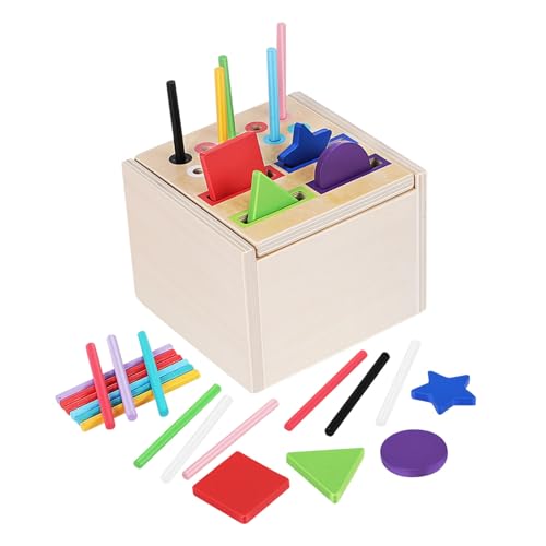 Gatuida Montessori Holzspielzeug Sortierspiel für Junge Mädchen mit Bunten Farben und Interaktivem Münzschlitz Sicher Glatte Oberfläche Motorische und Frühkindliche Entwicklung von Gatuida