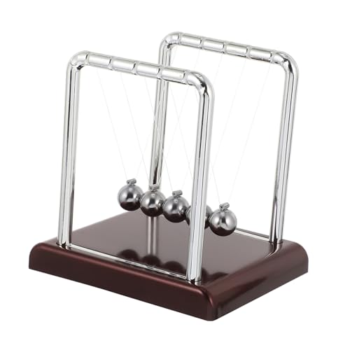 Gatuida Newton Balance Kugeln Physik Lernspielzeug Energieerhaltung Demonstration Wissenschaftsgerät mit Metallkugeln und Flexiblem Rahmen für Schule und Zuhause von Gatuida