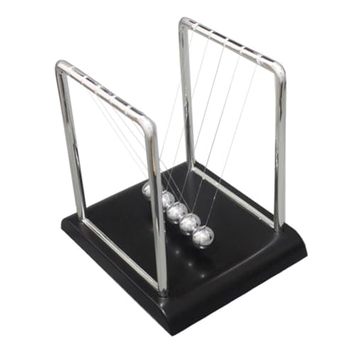Gatuida Newton Metall Balance Ball Kinetisches Schreibtischspielzeug Wissenschaftliche Dekoration für Büro und Zuhause Beruhigendes Stressabbau Ornament Kreatives für Kollegen und Familie von Gatuida