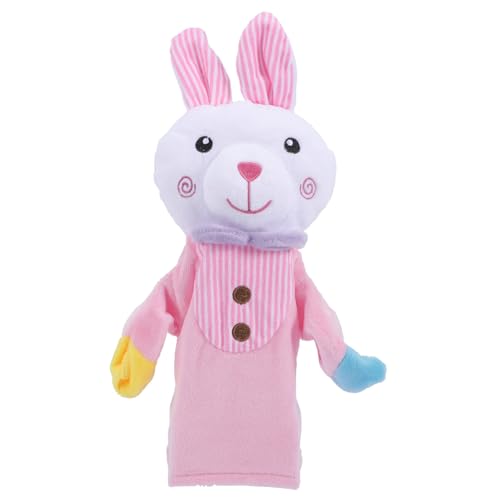 Gatuida Niedliche Tier Handpuppe Hase aus Weichem Material Interaktive Handpuppe für Kleinkinder Fördert Kreativität und Motorische Fähigkeiten für Puppentheater und Rollenspiele von Gatuida