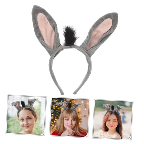 Gatuida Niedliches Donkey Ohren Stirnband mit Elastischem Sitz für Karneval Halloween Tier Kostüm Zubehör Cartoon Tierhaarschmuck für Frauen und Mädchen Gatuida Niedliches Donkey Ohren Stirnband mit Elastischem Sitz für Karneval Halloween Tier Kostüm Zubehör Cartoon Tierhaarschmuck für Frauen und Mädchen von Gatuida