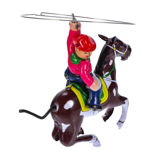 Gatuida Nostalgisches Metall Wind Up mit Lustiges Aufziehpferd mit Beweglichem Seil Kreatives Party für Originelle Heimdekoration Kleine von Gatuida