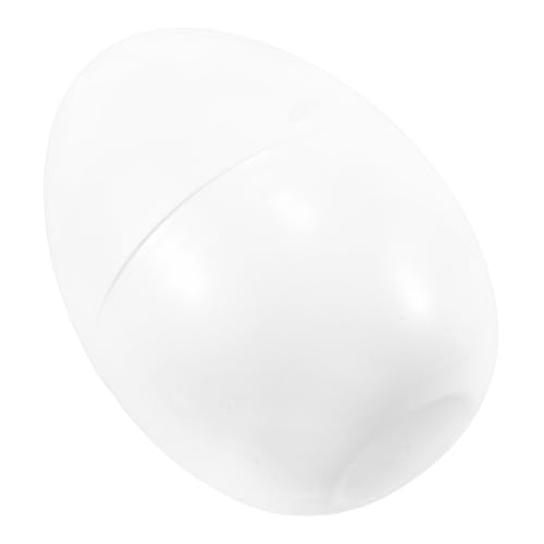 Gatuida Ostern- -Muschel gefüllt extra große Eier Jumbo eiförmig favorisieren Geschenkideen Ostern DIY Ostereier Wiederverwendbare Eier riesige Ostereier leeres Osterei Plastik Weiß von Gatuida