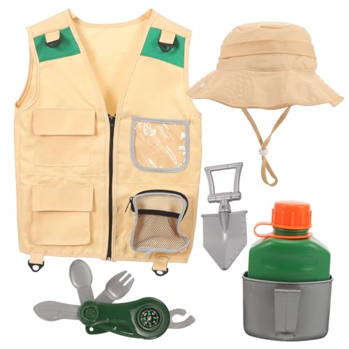Gatuida Outfit Set mit Weste und Hut für Outdoor Aktivitäten Cosplay und Rollenspiele Teiliges Set aus Atmungsaktivem Material für Kleine Gatuida Outfit Set mit Weste und Hut für Outdoor Aktivitäten Cosplay und Rollenspiele Teiliges Set aus Atmungsaktivem Material für Kleine von Gatuida
