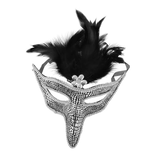 Gatuida PVC Maske mit und Strassverzierung Venezianische Maskerade für Damen Komfortabel Rutschfest Geeignet für Halloween Karneval Weihnachten Party von Gatuida
