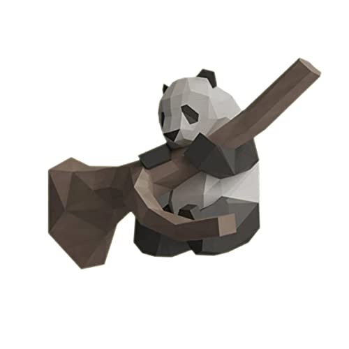 Gatuida Panda im Baum Stereoskopisches Papiermodell DIY Handgefertigte Dekoration Geometrisches Origami ohne Schere für Feste und Partys von Gatuida