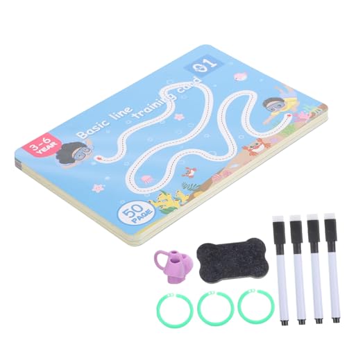 Gatuida Pen Control Training Karten mit Abwischbaren Stiften Frühpädagogisches Schreibspielzeug für Kleinkinder Fördert Kreativität Konzentration und Logisches Denken Geeignet für von Gatuida