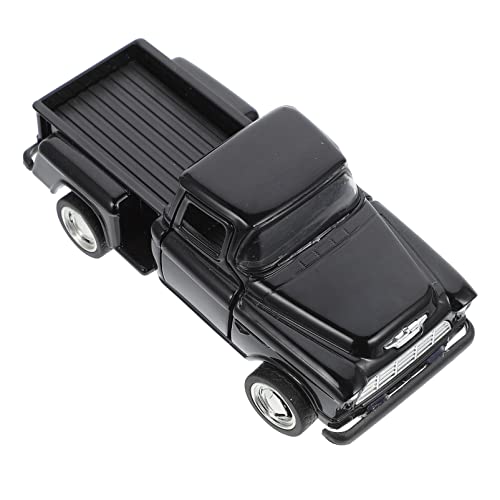 Gatuida Pickup-Truck-Modell schwarzer Miniatur-Auto- Kinderauto klein Alter Pickup Modellauto sicherheitsleine für Buggy Autos LKW Modell Legierung Black von Gatuida