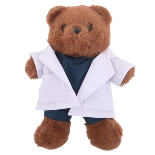 Gatuida Plüsch-Doktorbär: Krankenschwester-Bär-Spielzeug – Stofftierpuppe für Medizinstudenten – Anerkennung zum Schulabschluss, Neuer Arzt, Schulanfang, Geburtstagsparty- (braun) von Gatuida