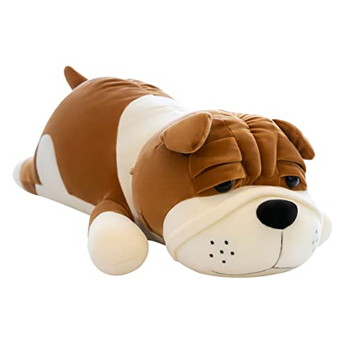 Gatuida Plüsch Hundekissen Weiches Hautfreundliches Kuscheltier als Sofa Deko und Realistisches Kinderstofftier Warmem Gelb Langlebiges Hautfreundliches Puppen Schmusekissen für Zuhause von Gatuida