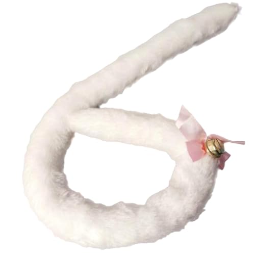 Gatuida Plüsch Katze Flexibel mit Abnehmbarem Glöckchen Weiß Cat Cosplay Kostüm Party Zubehör für Katzenliebhaberinnen und Verrückte Katzenlady Gatuida Plüsch Katze Flexibel mit Abnehmbarem Glöckchen Weiß Cat Cosplay Kostüm Party Zubehör für Katzenliebhaberinnen und Verrückte Katzenlady von Gatuida
