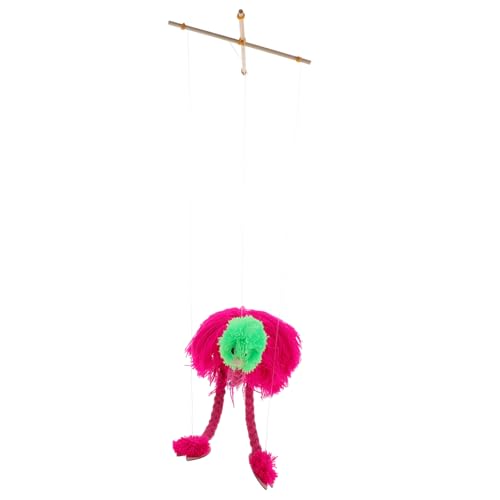 Gatuida Plüsch Marionetten Puppe Strauß Tierdesign Rosa Marionette für Interaktive Aufführungen Kreatives Puppentheater von Gatuida