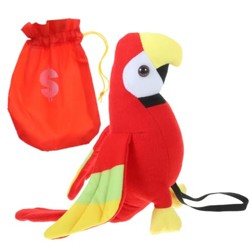 Gatuida Plüsch Papagei Schulter Accessoire Teiliges für Kostüme Realistisches Papageien mit Geldbeutel für Piraten Mottopartys Gatuida Plüsch Papagei Schulter Accessoire Teiliges für Kostüme Realistisches Papageien mit Geldbeutel für Piraten Mottopartys von Gatuida