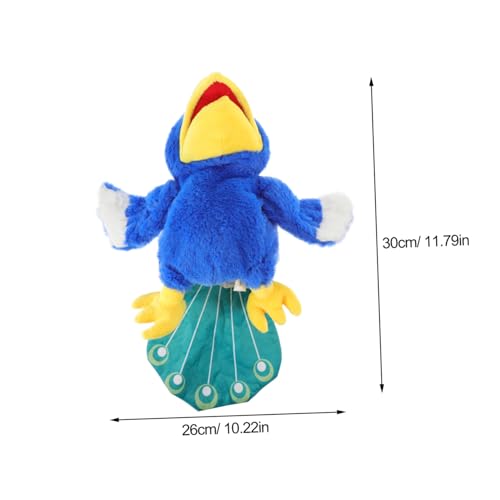 Gatuida Plüsch Pfau Handpuppe Interaktive Handpuppe für Eltern Junge Mädchen Spiel Frühpädagogisch Weiches Stofftier zum Geschichtenerzählen und Rollenspiel von Gatuida