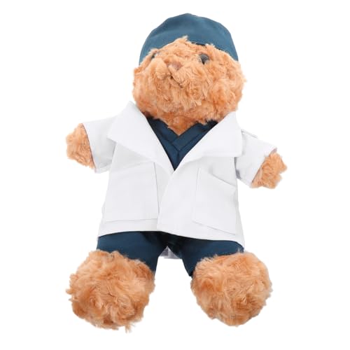 Gatuida Plüschbär Arzt Kostüm Weicher Kuschelteddy Arztbär Stofftier Kreative Sammlerfigur Ultrasoft Plüsch Niedlicher Arztbär für Erwachsene von Gatuida