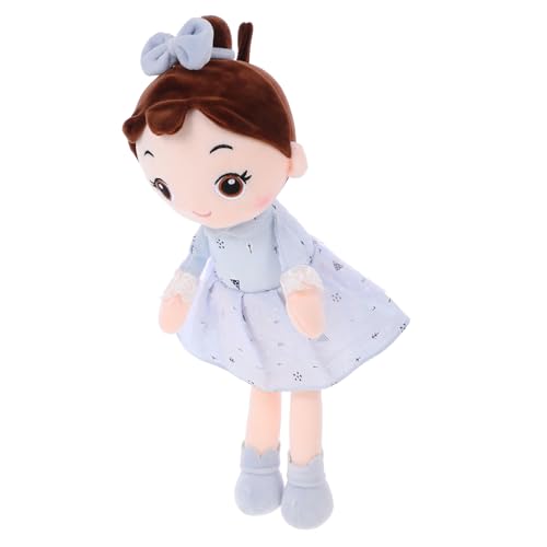 Gatuida Plüschtier babypuppe Geburtstagsgeschenk Puppenbett für Babys Puppenkleidung Cartoon-Mädchen- ausgestopfte Mädchenpuppe Plüschpuppe Stoff Blue von Gatuida
