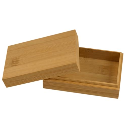 Gatuida Pokerkarten Aufbewahrungsbox aus Holz Große Rechteckige Spielkartenbox mit Glatter Oberfläche Vielseitiger Kartenhalter für Poker Souvenirs Münzen und Kleinteile Stabile Holzbox von Gatuida