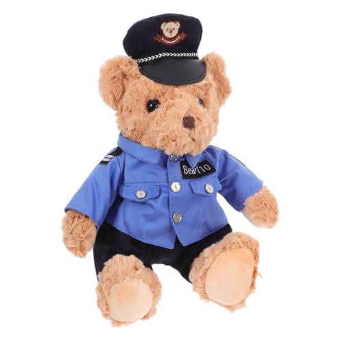 Gatuida Polizeibärenpuppe Realistisch Kind Kuscheltier Für Freundin Personal Kuscheltiere Für Mädchen Kuscheltiere Für Freundin Neugeborenes Teenager Bär Gefüllt Plüsch von Gatuida